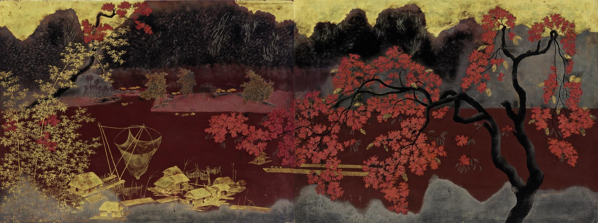 Le Quoc Loc - Two Lacquer Panels