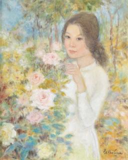 Le Thi Luu - Jeune Fille Dans Le Jardin (Young Girl In A Garden)