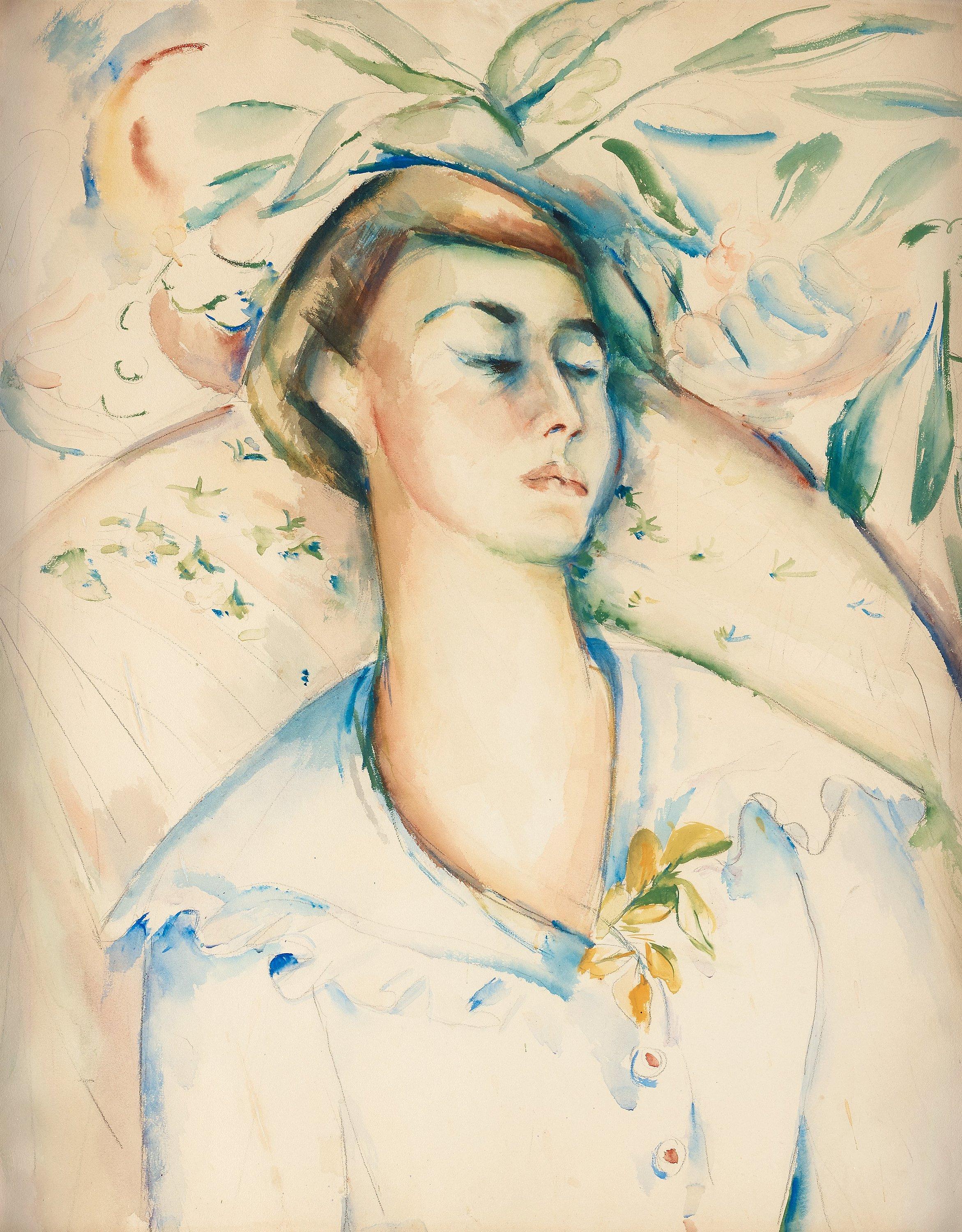 Leander Engström - Portrait of the artist\'s wife