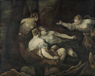Leandro Da Ponte - Diana and Callisto - en grisaille