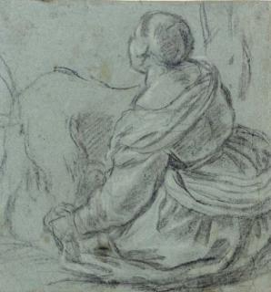 Leandro Dal Ponte - Femme trayant une chèvre (recto); Femme allaitant (verso)