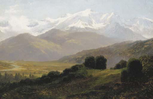 Leberecht Lortet - Le Mont-Blanc vu de Sallanches