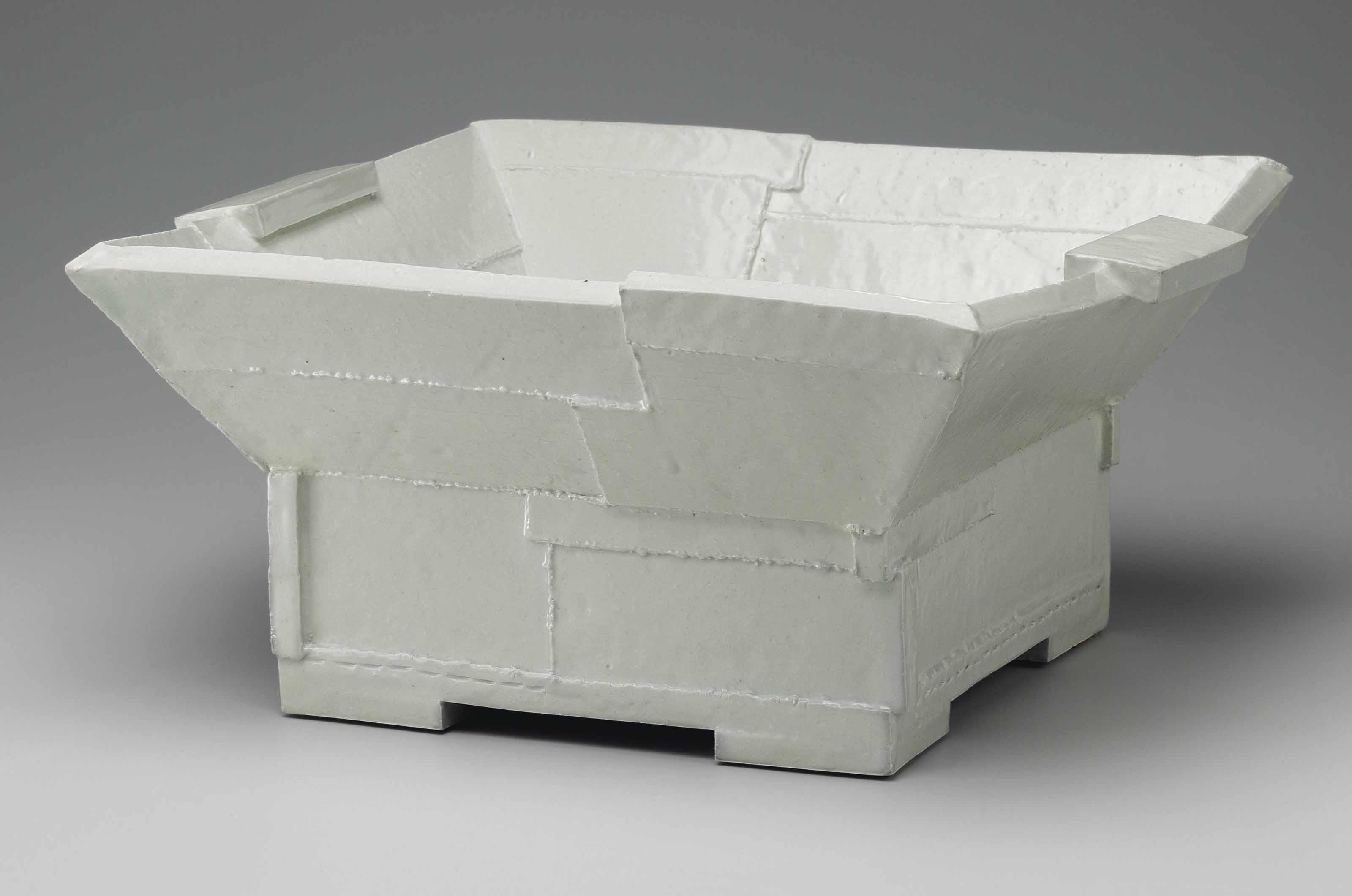 Lee Gee-Jo - White Porcelain Square Vase, 2013