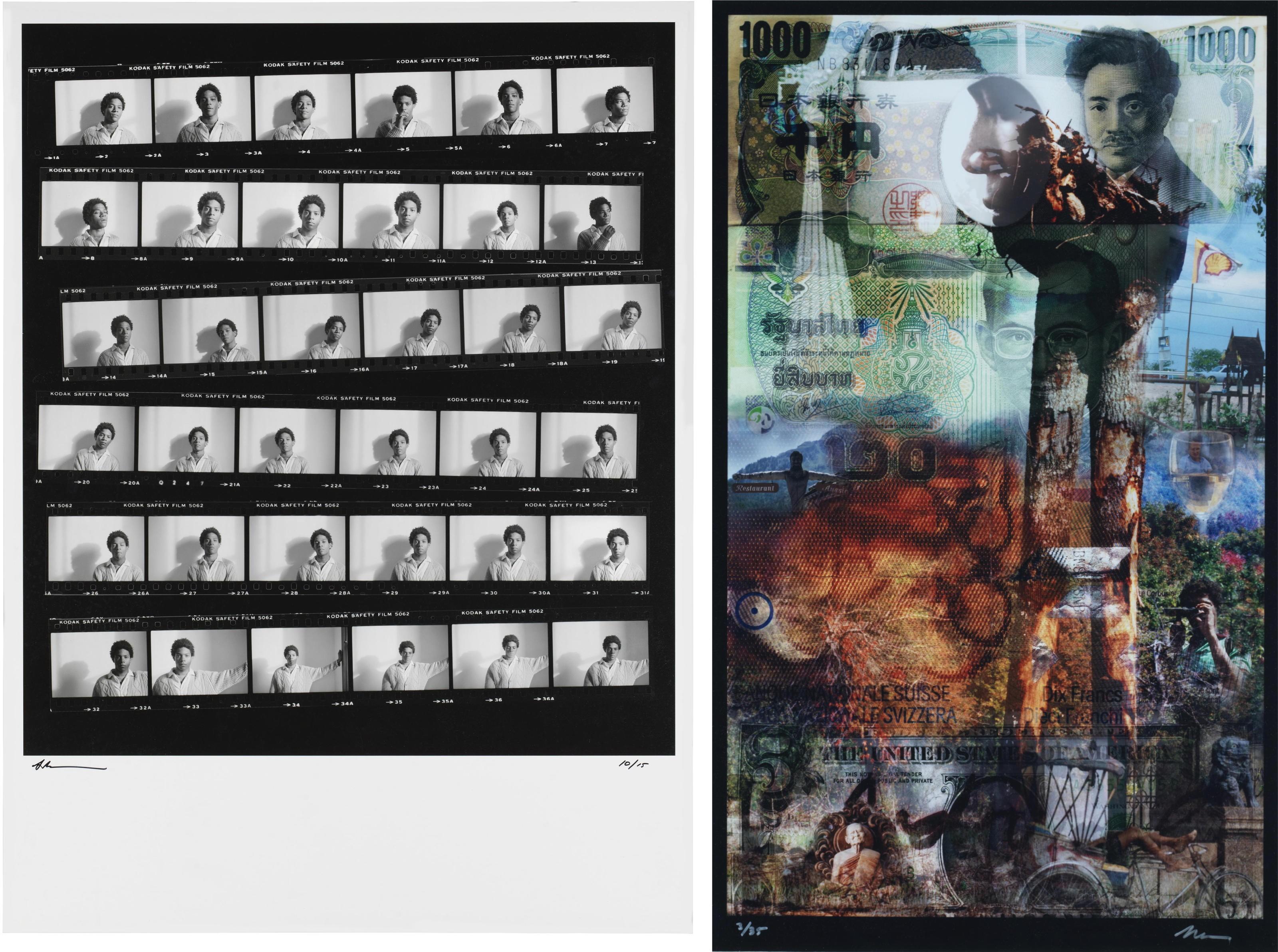 Lee Jaffe - Untitled (Jean-Michel Basquiat, Contact Sheet); & Untitled