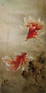 Lee Man Fong - A Pair of Goldfish