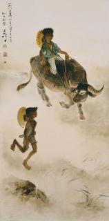 Lee Man Fong - BUFFALO AND HERD BOYS