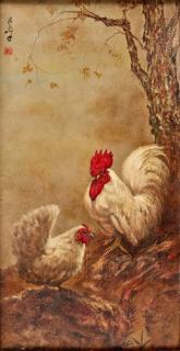 Lee Man Fong - Rooster and Hen