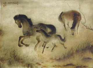 Lee Man Fong - THREE HORSES