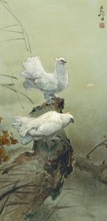 Lee Man Fong - Twin Doves(Painted In 1960S)