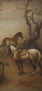 Lee Man Fong - Twin horses