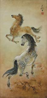 Lee Man Fong - Two Horses