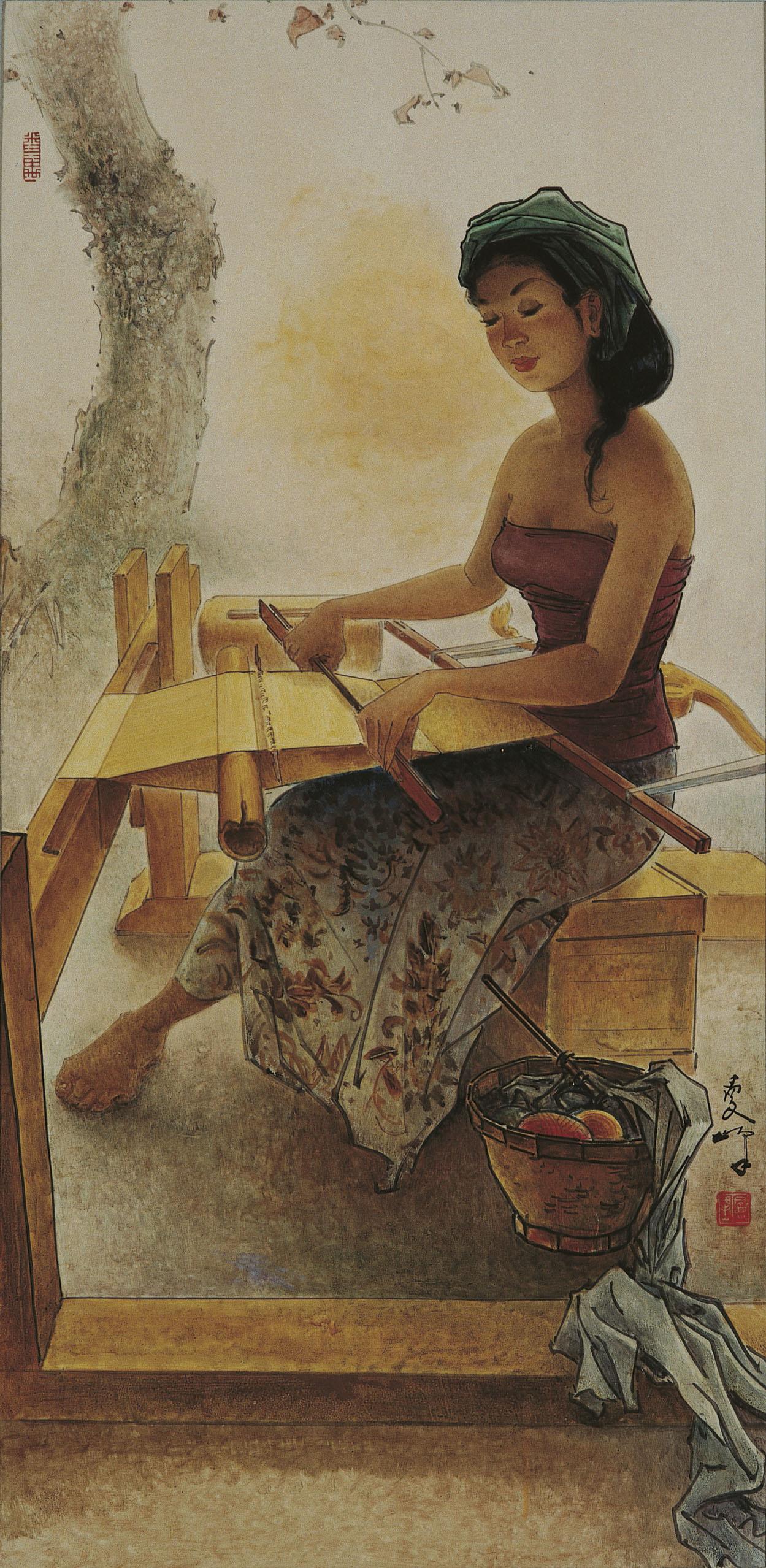 Lee Man Fong - Weaving Girl