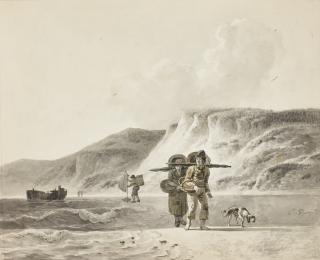 Leendert De Koningh The Elder - Peasants Walking Along The Shore