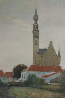 Leendert van der Vlist - A view in Veere