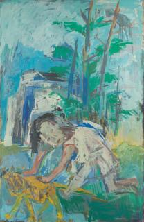 Leiko Ikemura - Kind mit Katze