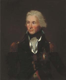 Lemuel Francis Abbott - Portrait of Horatio, Viscount Nelson, KB, Vice-Admiral of the White, half-length, in naval uniform -- The Kilgraston sketch, 1797