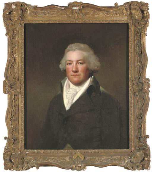Lemuel Francis Abbott - Portrait of James Hatch (C.1751-1806), of Claybury Hall, Essex, Half-Length, In A Brown Coat And White Cravat