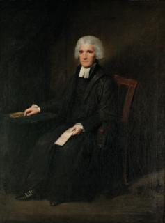 Lemuel Francis Abbott - Portrait of John Grant of Kilgraston (d.1793), full-length, seated, in black gown with white bands, a letter in his left hand, his right hand resting on a table