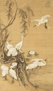 Leng Mei - Nine White Egrets