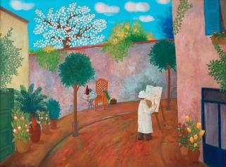 Lennart Jirlow - The artist by the easel