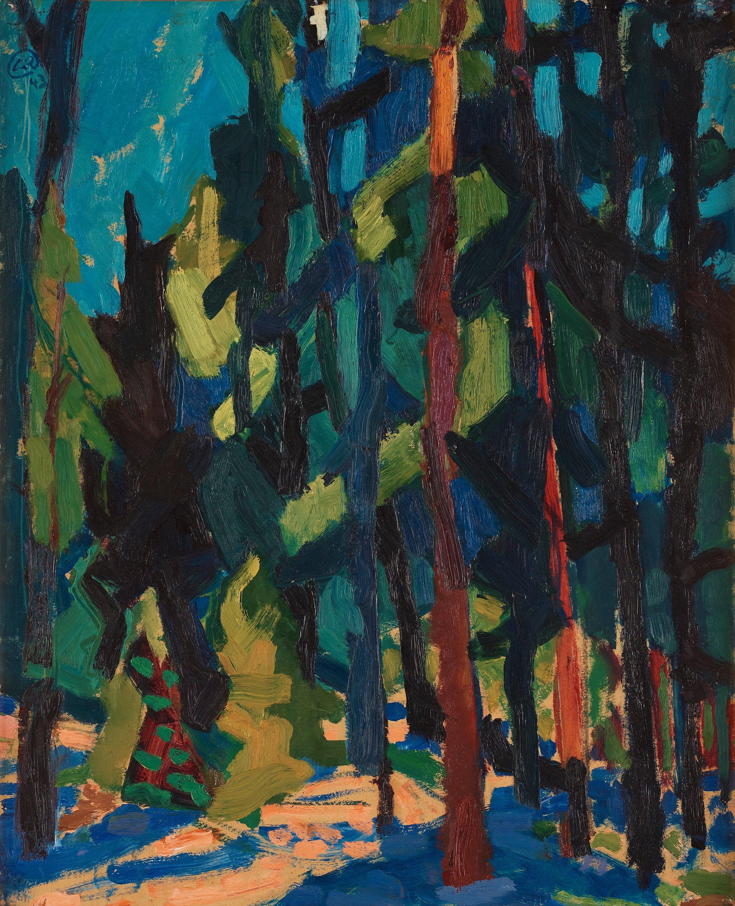 Lennart Rodhe - Forest landscape.