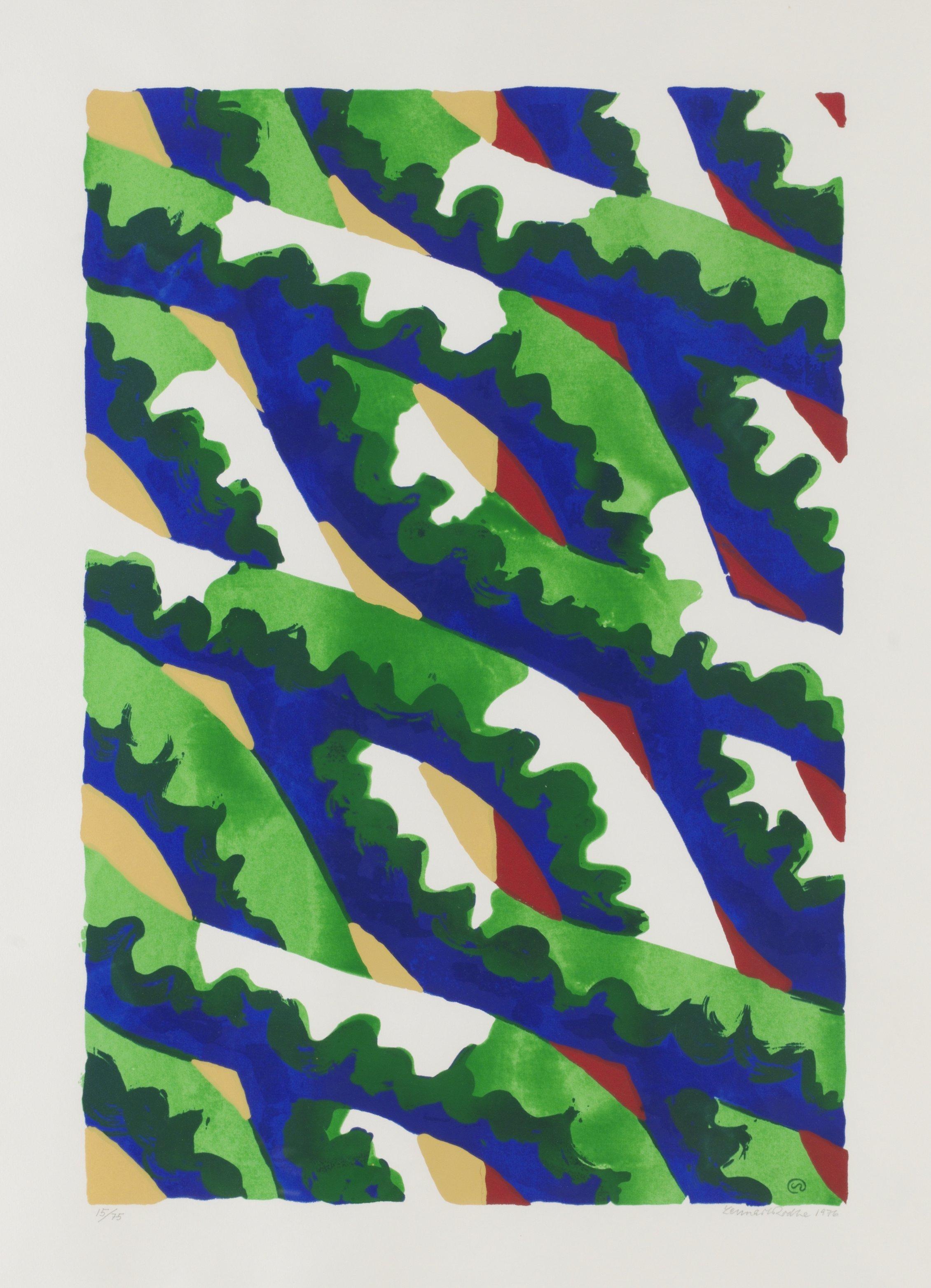 Lennart Rodhe - Komposition med blad.