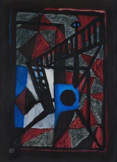 Lennart Rodhe - Sketch for a book cover for Tord Hernes \