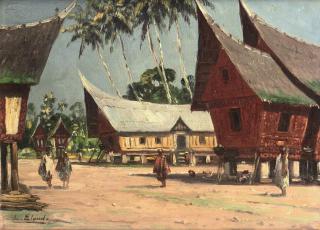 Leo Eland - Batak houses, Sumatra