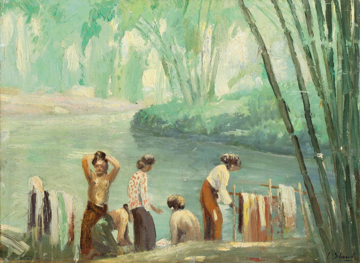 Leo Eland - Washing by the river