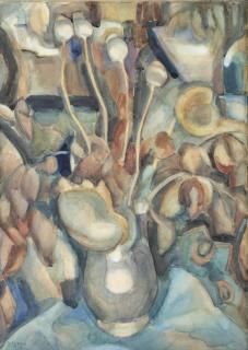 Leo Gestel - A Still Life With Flowers In A Vase