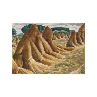 Leo Gestel - Landscape With Haystacks
