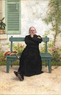 Leo Herrmann - A pensive priest