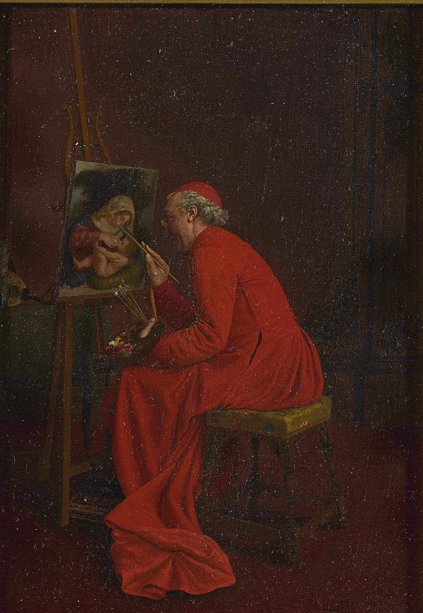 Leo Herrmann - French painting A Madonna