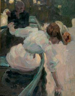 Leo Putz - Das Flötenspiel.