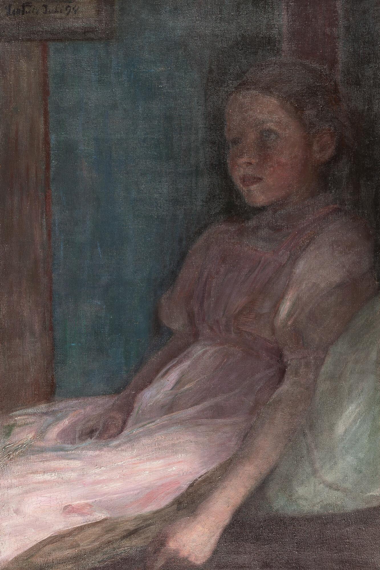 Leo Putz - Sitzendes Mädchen