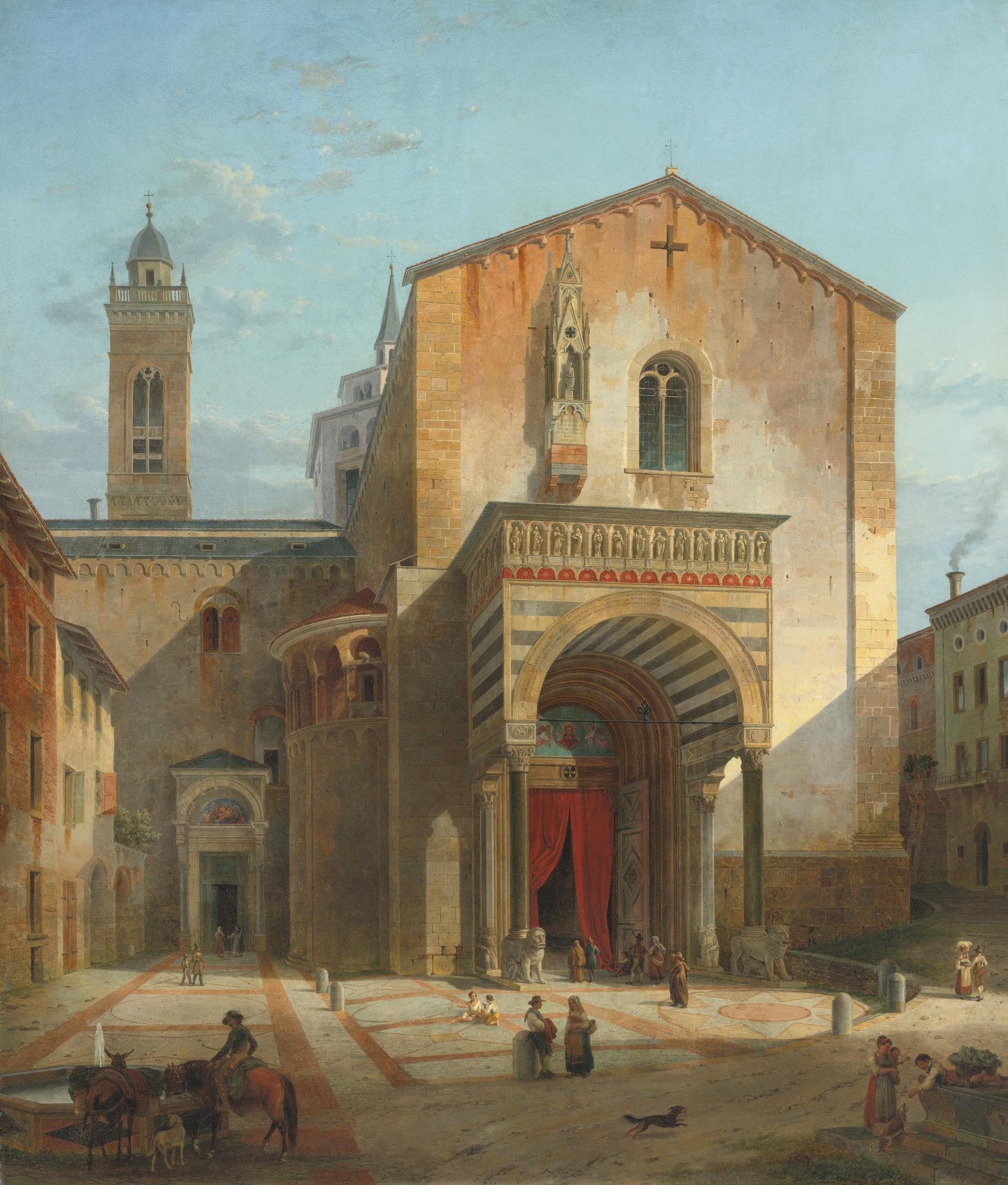 Leo Von Klenze - Bergamo, The South Entrance Of The Church Of Santa Maria Maggiore