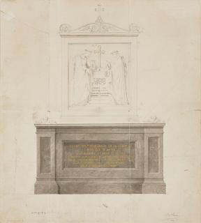 Leo von Klenze - Entwurf für ein Grabmal für zwei Mitglieder des Hauses