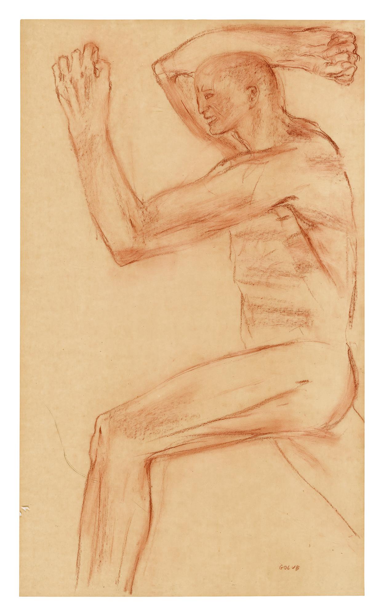 Leon Albert Golub - Untitled (Standing Figure), \'Circa\' 1963