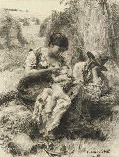 Léon-Auguste Lhermitte - Feeding the Baby