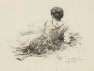 Leon-Auguste Lhermitte - Femme allongée, vue de dos