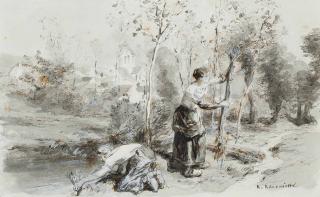 Léon Augustin Lhermitte - La chènevière