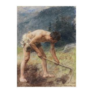 Léon Augustin Lhermitte - Le bêcheur