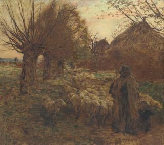 Léon Augustin Lhermitte - Le berger et son troupeau