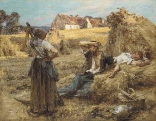 Léon Augustin Lhermitte - Le Réveil du Faucheur