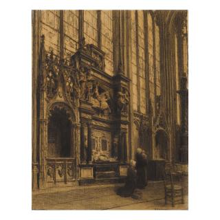 Léon-Augustin Lhermitte - Recueillement Près Du Tombeau De Louis De Brézé Dans La Chapelle De La Vierge À La Cathédrale De Rouen