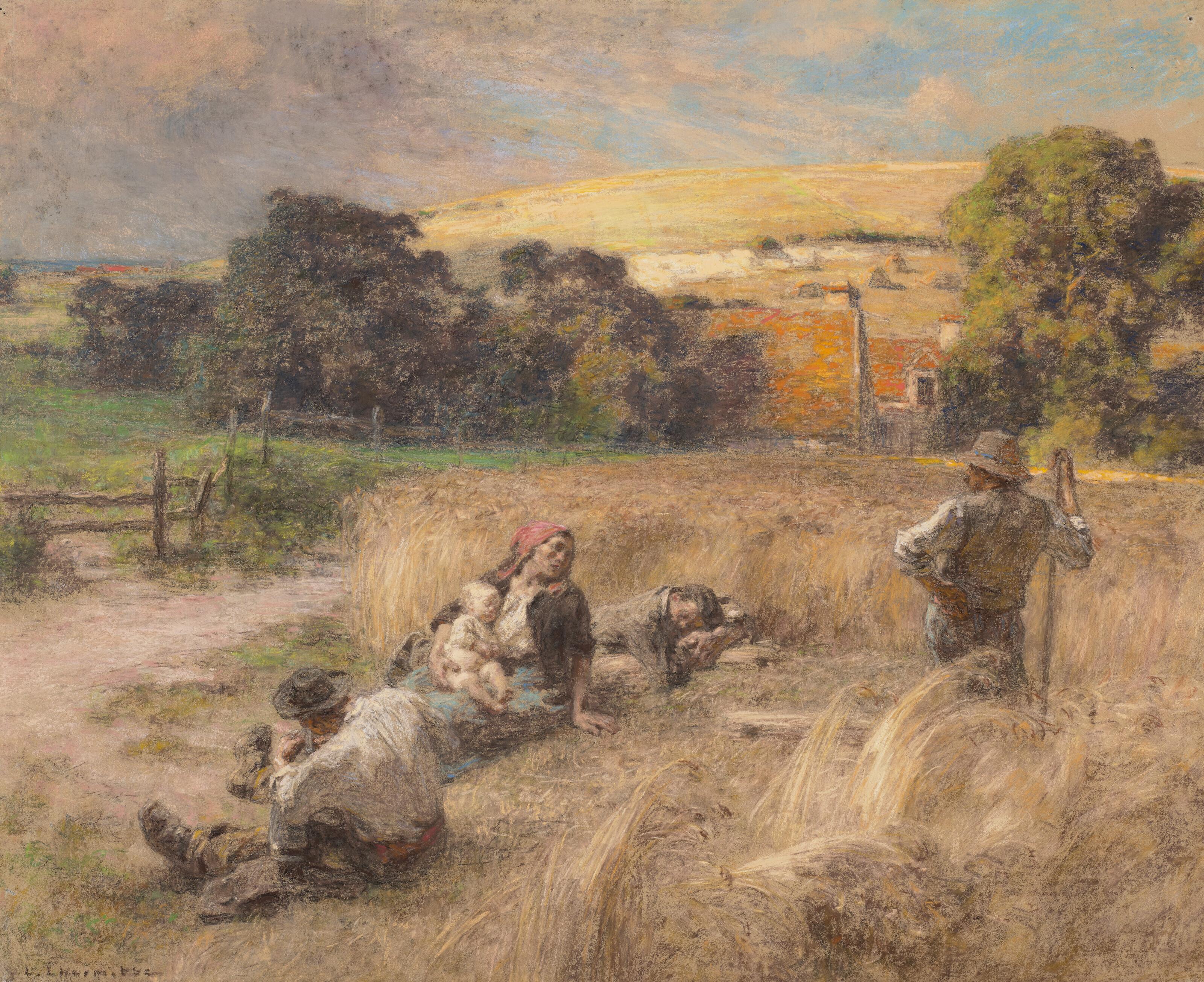 Léon Augustin Lhermitte - Repos pendant la moisson