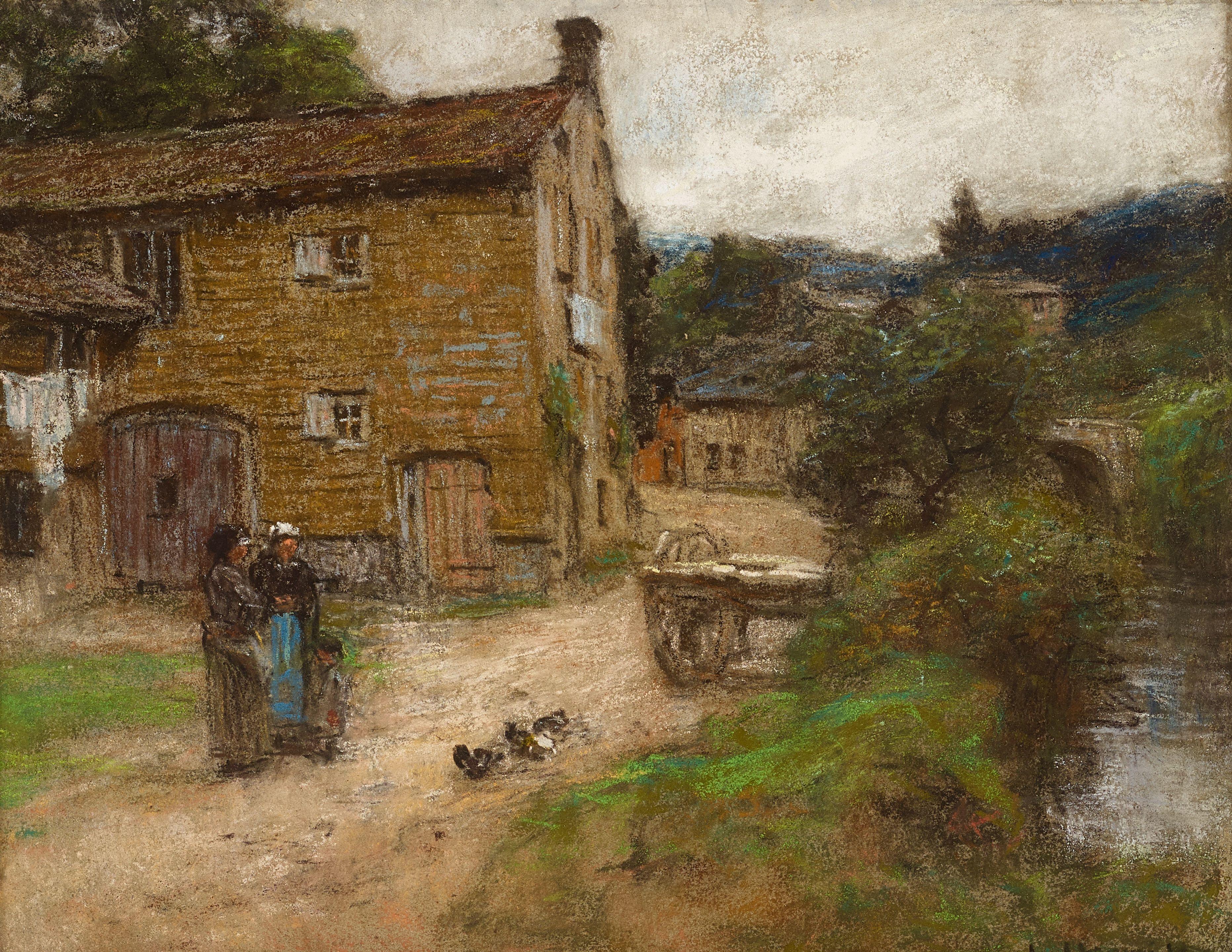 Leon Augustin L\'hermitte - The farmyard