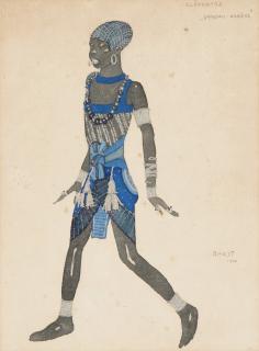 Leon Bakst - A costume design for Cléopâtre: Le Petit Négrillon