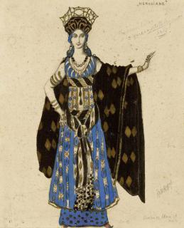Léon Bakst - A Costume Design For Salomé: Herodiade