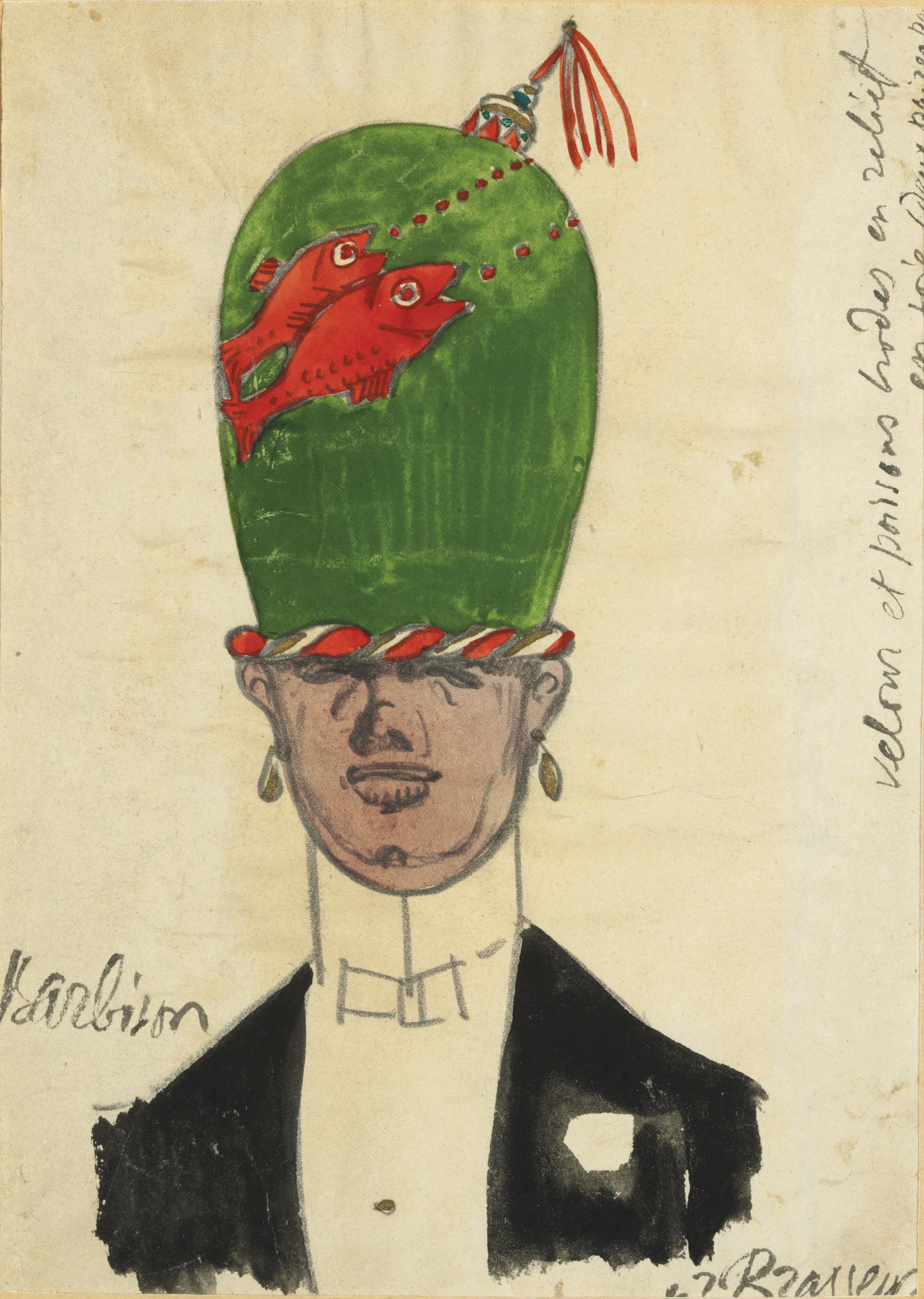 Léon Bakst - Costume design for \'Aladin\': Barbison